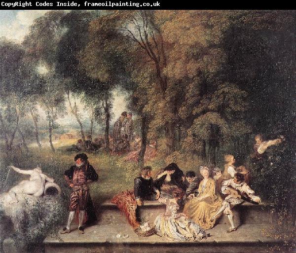 WATTEAU, Antoine Merry Company in the Open Air1